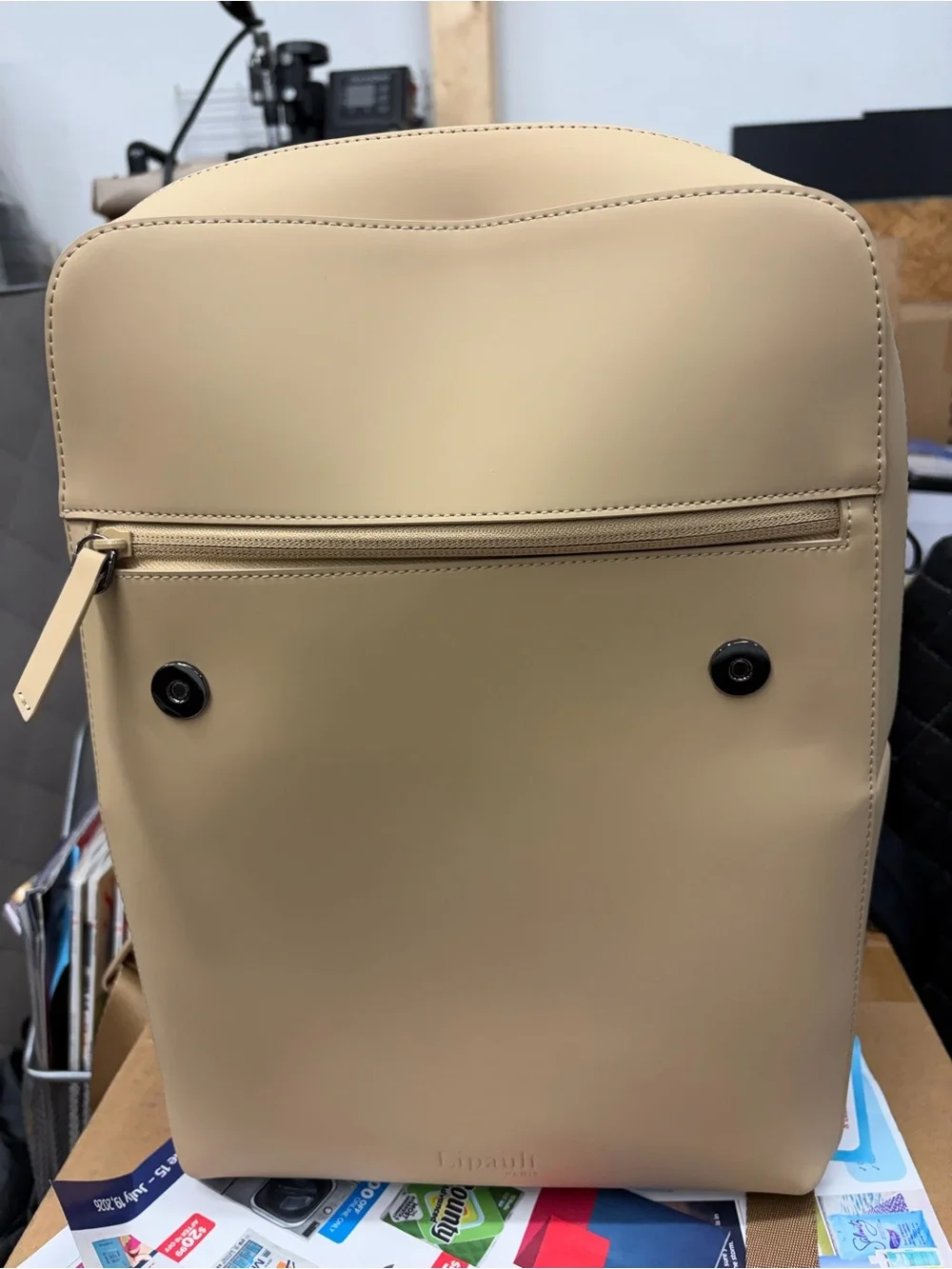 Lost In Berlin Square Backpack-Sand stone New No Tag